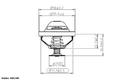 4489.90D BorgWarner (Wahler) Термостат, охлаждающая жидкость