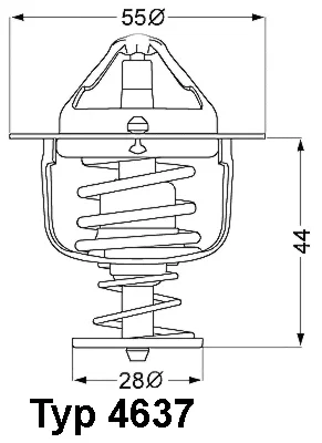 4637.82D BorgWarner (Wahler) Термостат, охлаждающая жидкость