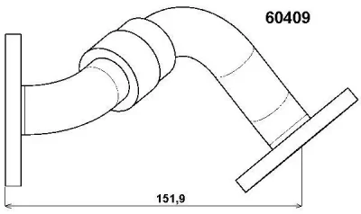 60409D BorgWarner (Wahler) Трубка, клапан возврата ОГ