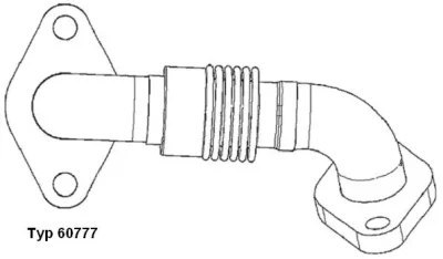 60777D BorgWarner (Wahler) Трубка, клапан возврата ОГ