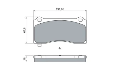 0 986 460 084 BOSCH Комплект тормозных колодок, дисковый тормоз