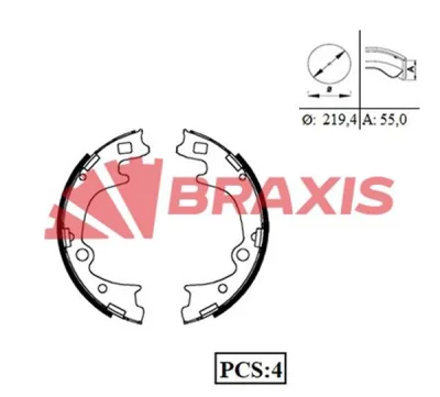 AC0094 BRAXIS Комплект тормозных колодок