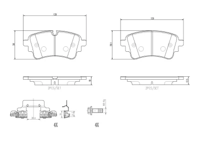 P85185N BREMBO Комплект тормозных колодок, дисковый тормоз