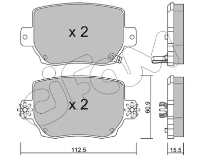822-1334-0 CIFAM Комплект тормозных колодок, дисковый тормоз