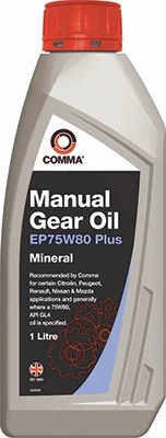 Масло трансмиссионное минеральное COMMA EP75W80P1L