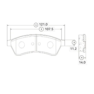 GK0437 CTR Комплект тормозных колодок, дисковый тормоз