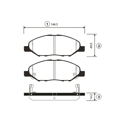 GK0742 CTR Комплект тормозных колодок, дисковый тормоз