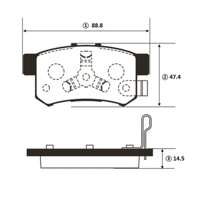 GK0358 CTR Комплект тормозных колодок, дисковый тормоз