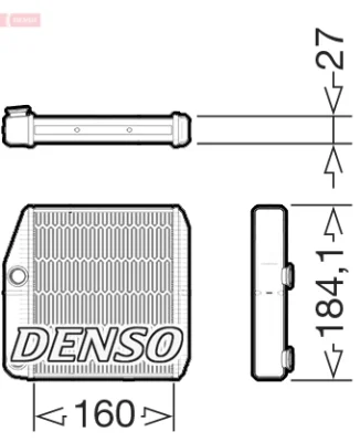 Теплообменник, отопление салона DENSO DRR09076