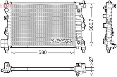 DRM20131 DENSO Радиатор, охлаждение двигателя