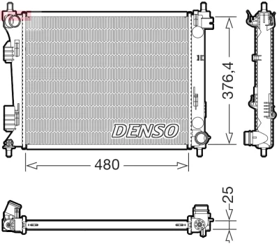 DRM41037 DENSO Радиатор, охлаждение двигателя