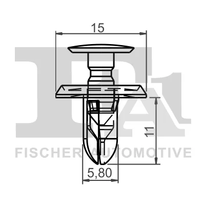 Зажим, молдинг / защитная накладка FA1/FISCHER 74-20001.10