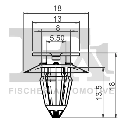 11-40002.25 FA1/FISCHER Зажим, молдинг / защитная накладка