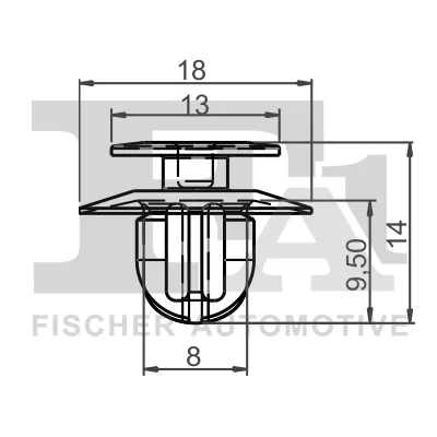 Зажим, молдинг / защитная накладка FA1/FISCHER 74-40021.10