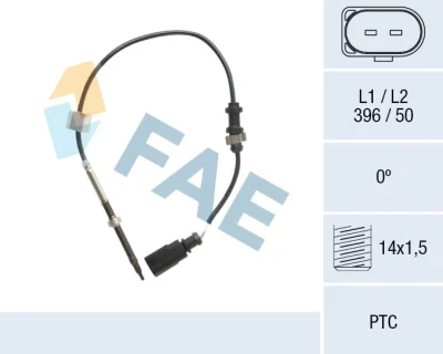 68109 FAE Датчик, температура выхлопных газов