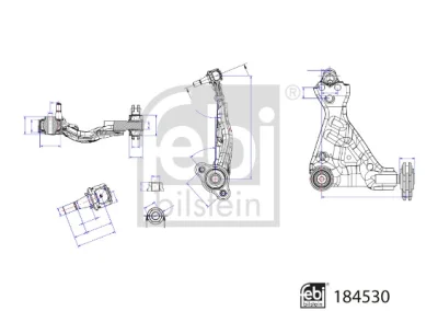 184530 FEBI Рычаг независимой подвески колеса, подвеска колеса