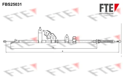 9250620 FTE Тросик, cтояночный тормоз