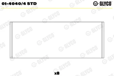 01-4040/4 STD GLYCO Шатунный подшипник