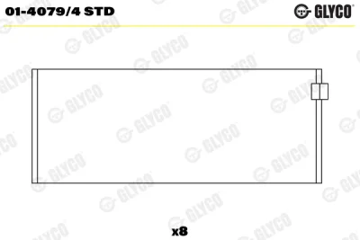 01-4079/4 STD GLYCO Шатунный подшипник