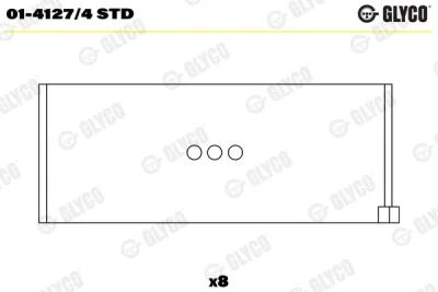 01-4127/4 STD GLYCO Шатунный подшипник