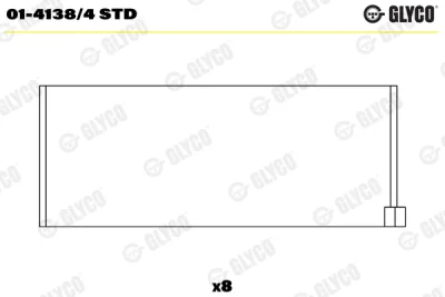 01-4138/4 STD GLYCO Шатунный подшипник