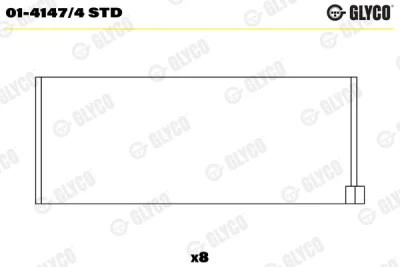 Шатунный подшипник GLYCO 01-4147/4 STD