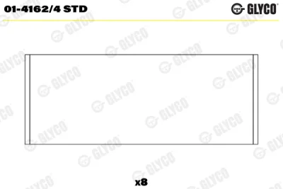 Шатунный подшипник GLYCO 01-4162/4 STD