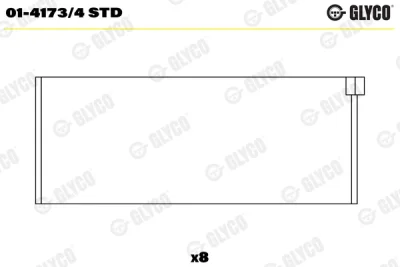 Шатунный подшипник GLYCO 01-4173/4 STD