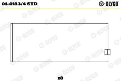 Шатунный подшипник GLYCO 01-4183/4 STD