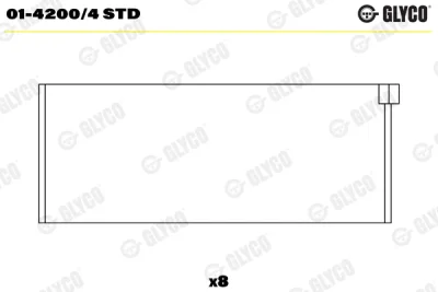 Шатунный подшипник GLYCO 01-4200/4 STD