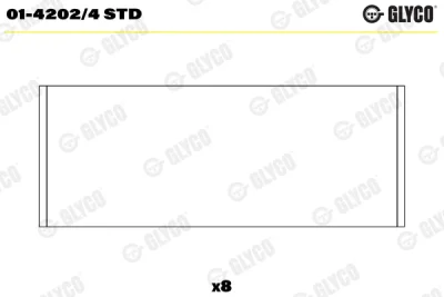 Шатунный подшипник GLYCO 01-4202/4 STD