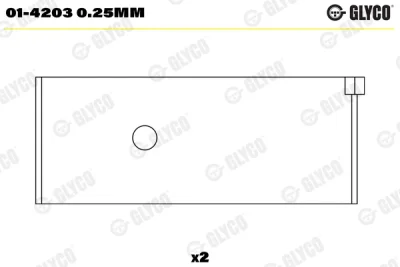 01-4203 0.25mm GLYCO Шатунный подшипник