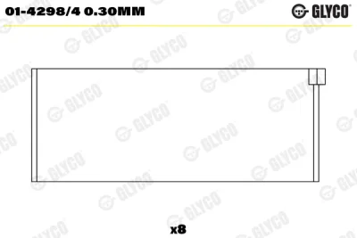 Шатунный подшипник GLYCO 01-4298/4 0.30MM