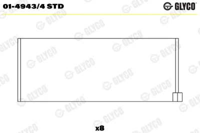 01-4943/4 STD GLYCO Шатунный подшипник