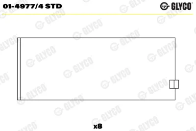 Шатунный подшипник GLYCO 01-4977/4 STD