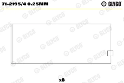 Шатунный подшипник GLYCO 71-2195/4 0.25MM