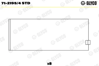 Шатунный подшипник GLYCO 71-2195/4 STD