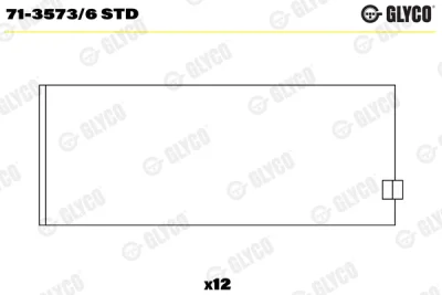 71-3573/6 STD GLYCO Шатунный подшипник