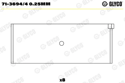 Шатунный подшипник GLYCO 71-3694/4 0.25MM