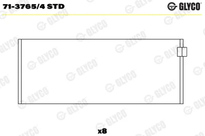 71-3765/4 STD GLYCO Шатунный подшипник