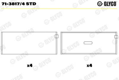 71-3817/4 STD GLYCO Шатунный подшипник