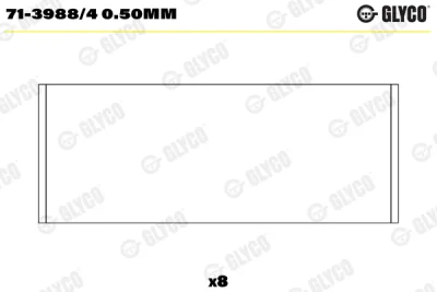 Шатунный подшипник GLYCO 71-3988/4 0.50MM