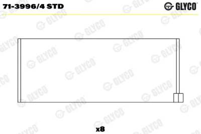 71-3996/4 STD GLYCO Шатунный подшипник