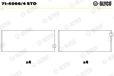 71-4066/4 STD GLYCO Шатунный подшипник