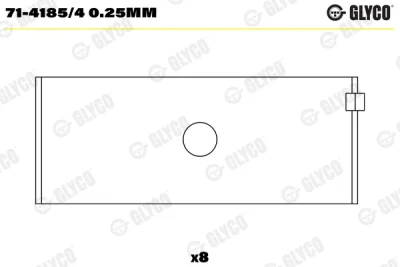 Шатунный подшипник GLYCO 71-4185/4 0.25MM