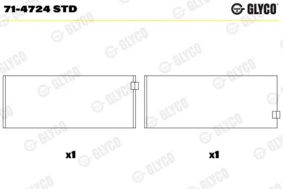 Шатунный подшипник GLYCO 71-4724 STD