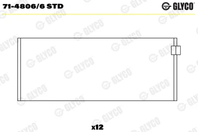 71-4806/6 STD GLYCO Шатунный подшипник