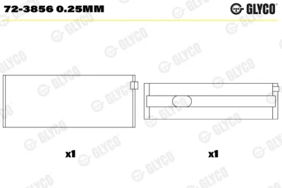 72-3856 0.25mm GLYCO Подшипник коленвала