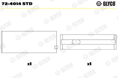 Подшипник коленвала GLYCO 72-4014 STD