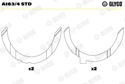 A163/4 STD GLYCO Дистанционная шайба, коленчатый вал